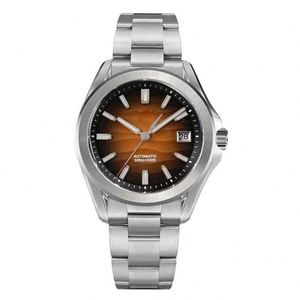 Nouveau logo de marque personnalisé propre Simple luxe 10Bar étanche 316L inoxydable saphir cristal mouvement super automatique plongeur - Product Image 2