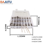 BAJUTU: Оптовая продажа/Прямая поставка-520 шт. M3 M4 M5 M6 X 8/12/16/20 мм 304 нержавеющая сталь Шестигранная головка колпачок Машина Винты Комплект