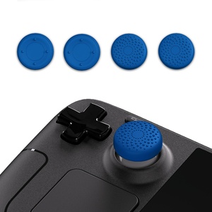 Playvital ที่ครอบจอยสติ๊กซิลิโคนสีน้ำเงิน4ชิ้นสำหรับดาดฟ้าไอน้ำ - Product Image 3