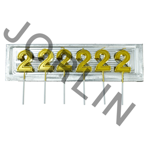 Usine en gros personnalisé or couleur métal aluminium anniversaire numéro <span class=keywords><strong>bougie</strong></span> faisant des moules bricolage paraffine cire <span class=keywords><strong>bougie</strong></span> Kits - Product Image 1