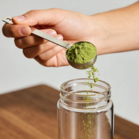 Boîte cadeau avec cuillère doseuse en acier inoxydable 304 monobloc, logo gravé au laser pour la cuisine, cuillère à matcha