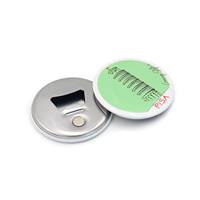 Logo personnalisé rond réfrigérateur aimant étain bouton insigne feuille magnétique ouvre-bouteille de bière