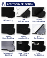 Écussons en caoutchouc souple personnalisés pour vêtements, étiquettes rondes en PVC, badges en silicone, patchs imperméables pour chapeaux
