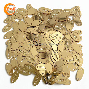 Bán Chạy Nhất Tùy Chỉnh Khắc Vàng Nhỏ Hai Lỗ Kim Loại Trang Sức Thẻ 14K/18K Mạ Vàng - Product Image 2