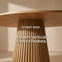 Table à manger extensible de style Japandi avec base à piétement nervuré, ensemble de table de cuisine moderne de luxe en MDF avec chaises rembourrées pour 6 à 8 personnes