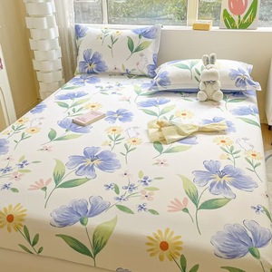 100% Cotton 6-Piece Bed <strong>Sheet</strong> <strong>Set</strong> 300tc Thread Count Modern Design Anti-Dust Mite Protection Includes Pillowcases Florals - Product Image 3