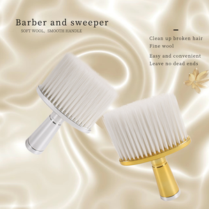 Brosse à cheveux en poils de sanglier en plastique souple - Brosse professionnelle pour le cou et le visage, dépoussiéreur pour salon de coiffure, brosse à cheveux pour le visage - Product Image 3