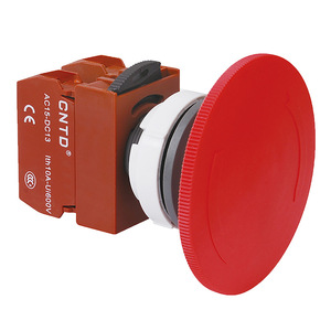 Bouton d'arrêt d'urgence CNTD Changde C3PNR6, interrupteur à bouton poussoir en plastique, 3A max. Ouverture actuelle de 60 mm, diamètre du trou de montage de 19 mm - Product Image 6