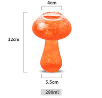 Verres à vin en forme de champignon créatif Cocktail boissons tasse en verre pour la fête nouveauté boire pour KTV Bar Club (Transparent)