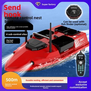 Bateau de pêche télécommandé intelligent V803 en plastique ABS avec portée de 500 m, écran couleur HD, 4 compartiments et sondeur de poissons - Product Image 4
