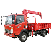 Nouvelle grue montée sur camion de 4 tonnes, fabricant direct, télécommande sans fil, grue hydraulique compacte