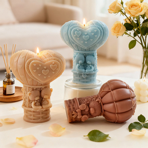 Stampo in Silicone J10-506 per Palloncino a Forma di Orso Teddy, <span class=keywords><strong>Decorazione</strong></span> per San Valentino, Regali di Nozze, Palloncino ad Aria Calda con Orso Seduto, Utensile per Torte - Product Image 2