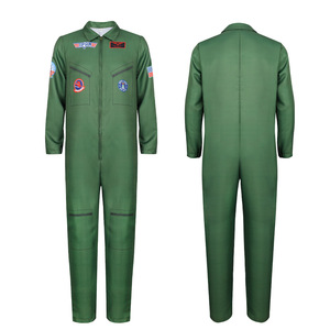 Traje de vuelo militar verde mango para Halloween, disfraz de cosplay, mono para adultos, actuación escénica - Product Image 2