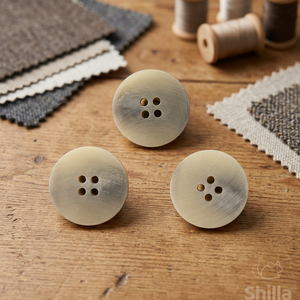 Hot Selling Modern Double-sided Flat 4-holes <strong>Beige</strong> <strong>Buffalo</strong> Horn Button Handcrafted Minimalist Luxury Eco-Friendly Business Gift - Product Image 6
