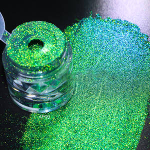 Fine sfuso glitterato ad alto pigmento ombretto luccicante multichio pigmento mica per labbra occhi 1g barattolo di polvere cosmetico - Product Image 5