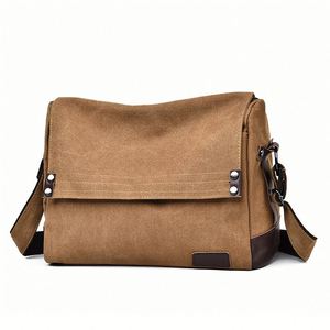Bolso Bandolera de Lona Resistente al Desgaste, Estilo Vintage, Casual, para Mensajero y Hombro - Product Image 1