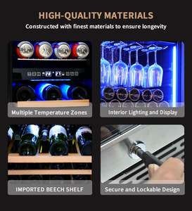 Goojosoo — réfrigérateur intelligent OEM, réfrigérateur winecooler de 80 <span class=keywords><strong>litres</strong></span>, 33 bouteilles, avec affichage de boissons, de bière, téléphone portable - Product Image 5