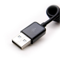 Câble USB 2.0 rétractable spiralé mâle-mâle, câble d'extension de données USB, gaine en PVC, double blindage pour appareils USB informatiques