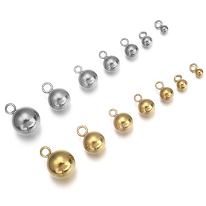 Stainless Steel Solid Bead Pendants Round Spacer Beads For Jewelry Making DIY Accessories Gold Silver Plated 3mm 6mm 8mm 10mm - Product Image 4