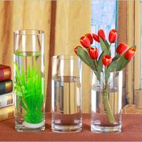 Cylindre Transparent Forme Mariage Vases En Verre En Gros