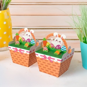 Cartoon Cute <strong>Easter</strong> Basket <strong>Box</strong> 10pcs/Bag Three-Dimensional Rigid Paperboard <strong>Gift</strong> <strong>Box</strong> UV Coating for Candies Candles <strong>Easter</strong> Eggs - Product Image 4