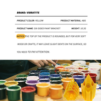Lot de 10 supports hexagonaux en plastique pour peinture, mini-stand conique, support pyramidal, patins de peinture, support de peinture pour charpentier et peintre