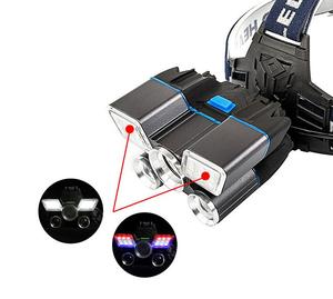 <span class=keywords><strong>Lampe</strong></span> <span class=keywords><strong>frontale</strong></span> étanche à Led, alimentée par batterie <span class=keywords><strong>10000</strong></span>, lumière bleue/rouge, longue portée avec Focus, 30W, 18650 <span class=keywords><strong>lumens</strong></span>, T6 - Product Image 4