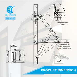 <span class=keywords><strong>Bisagra</strong></span> de fricción para ventana abatible de aluminio de América del Sur, <span class=keywords><strong>brazo</strong></span> de soporte de ventana colgante superior de acero inoxidable <span class=keywords><strong>con</strong></span> función de bloqueo - Product Image 6