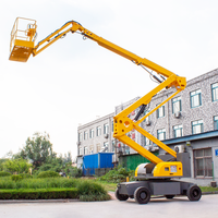 Plateforme élévatrice articulée à batterie/diesel avec remorque mobile hydraulique, capacité de levage de 230 kg, portée de 8 à 20 m