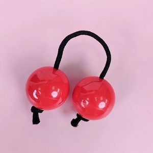 Bolas de arena de percusión Orff, accesorios de acompañamiento para banda, martillos de arena de doble bola coloridos giratorios para dedos - Product Image 5