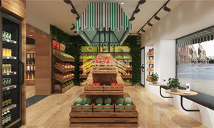 Diseño de decoración para interiores, diseño moderno personalizado para tienda de frutas y verduras - Product Image 6