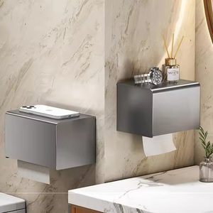 HLK Distributeur de <span class=keywords><strong>papier</strong></span> hygiénique de haute qualité Boîte à mouchoirs moderne Porte-<span class=keywords><strong>papier</strong></span> de salle de bain multifonction mural Boîte à mouchoirs de cuisine - Product Image 4