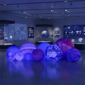 Ballon géant gonflable publicitaire en forme de lune et de planète, décoration colorée sur le thème de l'espace pour musée, centre commercial, festival, événement - Product Image 1