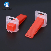 Clips d'espacement modernes réutilisables 1,0 mm 1,5 mm 2,0 mm Hero PP PE Clips de nivellement pour carrelage Système de nivellement Carrelage Imperméable Durable