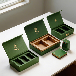 Boîte en carton rigide de qualité alimentaire avec insert, impression personnalisée du logo, emballage magnétique de luxe pour boissons, thé, <span class=keywords><strong>café</strong></span>, cadeaux - Product Image 1