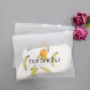 Frosted Zipper Bag High Quality Good Price Printing Garment Pe Frosted Zipper Bag Plastic For Sale