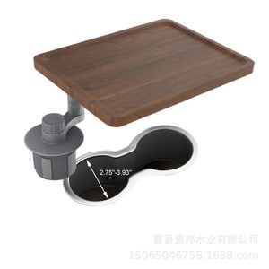 Wooden Vehicle Tray Central Console <b>Table</b> For In-<b>Car</b> Use Pine Material With Storage Slots - Product Image 4