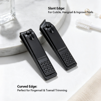 Ensemble de manucure en acier inoxydable 4 pièces, kit de coupe-ongles portable de voyage, logo personnalisé imprimé, cadeau promotionnel, ensemble de soin personnel