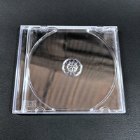 Boîte de rangement transparente en plastique PS pour CD/DVD, personnalisée en usine, 10 mm, pour album musical, jeu, disque