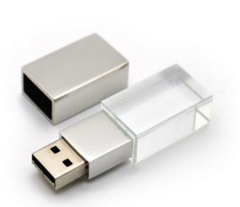 Factory Fashion U Disk Pen Drive Crystal Design Led Light 8G 16G 32G 64G 128G Custom Logo Usb Flash Drive Usb Memory Stick