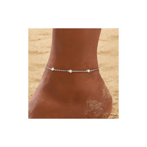 Tobillera de Cobre con Circonitas y Trébol de Cuatro Hojas, Estilo Europeo-Americano, Elegante y Delicada, para Uso Diario y Combinable con Todo - Product Image 5