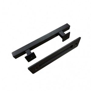 WEKIS Juego de Herrajes Modernos Rústicos Negros de Acero de 12 Pulgadas para Puerta Corredera Tipo Granero, para Almacén, Baño, Entrada Exterior, Pasillo - Product Image 4