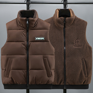 <span class=keywords><strong>Chaleco</strong></span> de Algodón con Forro Polar Unisex para Otoño/Invierno, Chaqueta con Cierre Térmico Grueso y Moderno, Nuevo <span class=keywords><strong>Chaleco</strong></span> - Product Image 2