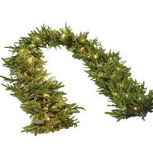 Couronne d'arbre de Noël créative en rotin <span class=keywords><strong>porte</strong></span> de flocage lumineuse en rotin de Noël suspendu pour décor d'atmosphère festive - Product Image 5