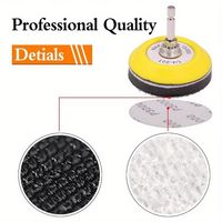Kit de 104 disques de ponçage de 75 mm, 10 grains, tampons de ponçage Velcro avec support pour finition de meubles, emballage OEM à grains mixtes
