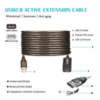 Câble d'extension répéteur actif SYONG USB 2.0 Type A mâle vers femelle, haute vitesse 480 Mbps pour ordinateur portable, PC, imprimante, projecteur