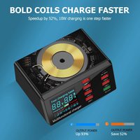 100W Charge rapide 3.0 Chargeur rapide USB 8 ports 10W pour téléphone Charge rapide sans fil Station de charge sans fil multi-appareils