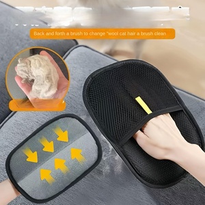 Gants auto-nettoyants portables en polyester de luxe pour enlever les poils de <span class=keywords><strong>chien</strong></span>, brosse anti-poils et collecteur de poils d'animaux - Product Image 4