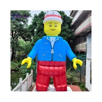 Mascotte géante gonflable Legou Man, figurine gonflable en Oxford durable pour la publicité et la décoration de fêtes