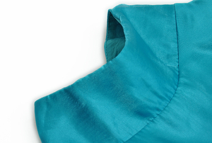 Robe longue bleue de soirée pour femmes, automne hiver <span class=keywords><strong>2022</strong></span>, col montant, nœud décoratif, manches longues, élégante, longue, bleue, Maxi, robe de Festival - Product Image 3